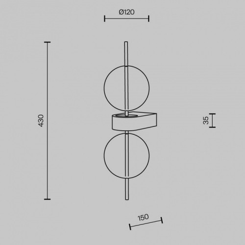 Бра Maytoni Double Moon MOD478WL-L8B3K