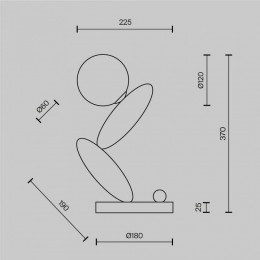 Настольная лампа декоративная Maytoni Resonance MOD482TL-L6C3K