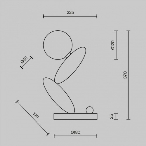 Настольная лампа декоративная Maytoni Resonance MOD482TL-L6PT3K