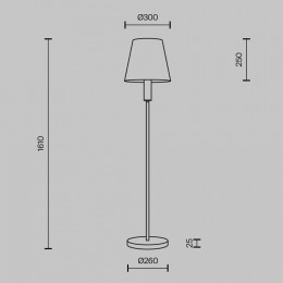 Торшер Maytoni Lira MOD483FL-01BS