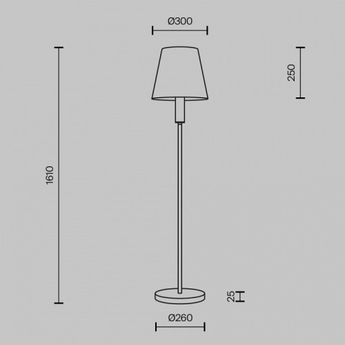 Торшер Maytoni Lira MOD483FL-01BS