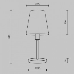 Настольная лампа декоративная Maytoni Lira MOD483TL-01BS