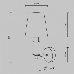 Бра Maytoni Lira MOD483WL-01BS