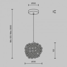 Подвесной светильник Maytoni Adamant MOD487PL-01BS