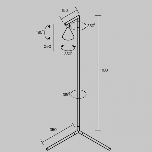 Торшер Maytoni Stripe MOD489FL-L20B3K