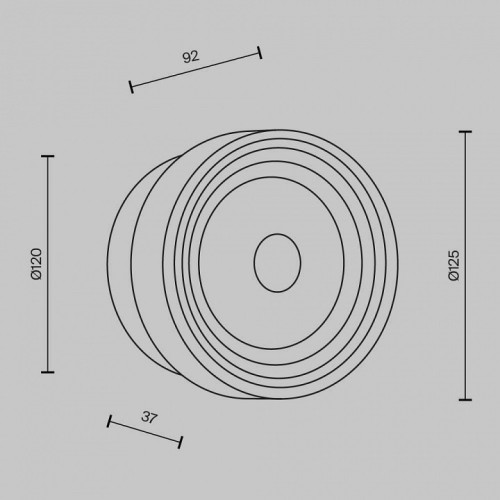 Накладной светильник Maytoni Olo MOD493WL-L6PTK2