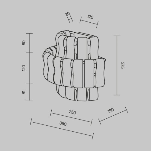 Подвесная люстра Maytoni Болдер MOD538PL-05MG