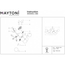 Потолочная люстра Maytoni Dallas MOD545CL-12BS