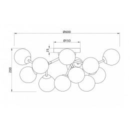 Потолочная люстра Maytoni Dallas MOD545PL-12G