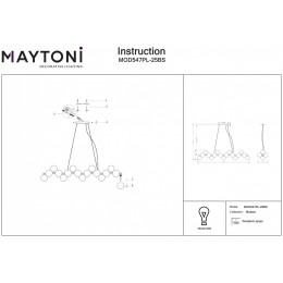Подвесная люстра Maytoni Dallas MOD547PL-25BS