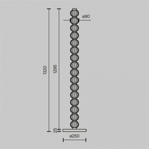 Торшер Maytoni Amulet MOD555FL-L23G3K