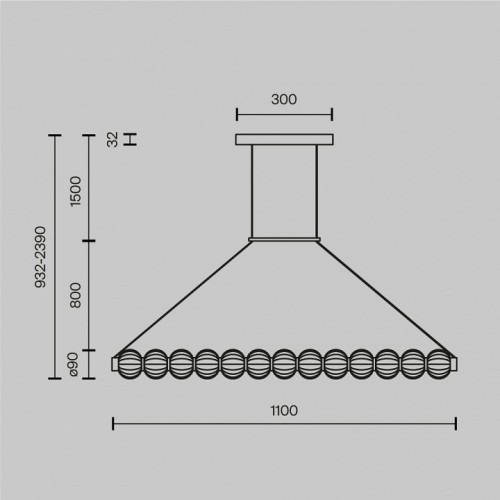 Подвесной светильник Maytoni Amulet MOD555PL-L18G3K