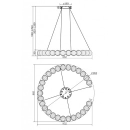 Подвесной светильник Maytoni Amulet MOD555PL-L30CH4K
