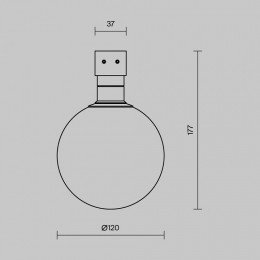 Накладной светильник Maytoni Luna O-TR01-1-S-9WB3K