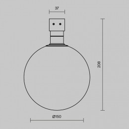 Накладной светильник Maytoni Luna O-TR01-2-S-9WB3K