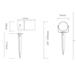 Наземный низкий светильник Maytoni Scope O025FL-01B