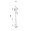 Наземный высокий светильник Maytoni Rivoli O026FL-01B