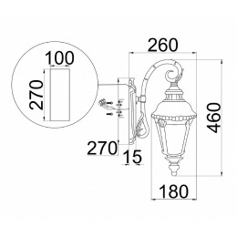 Светильник на штанге Maytoni Goiri O029WL-01BZ