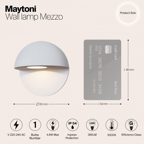 Накладной светильник Maytoni Mezzo O033WL-L3W3K