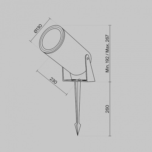 Наземный низкий светильник Maytoni Bern O050FL-L30W3K