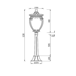 Наземный высокий светильник Maytoni Fleur O414FL-01BZ1