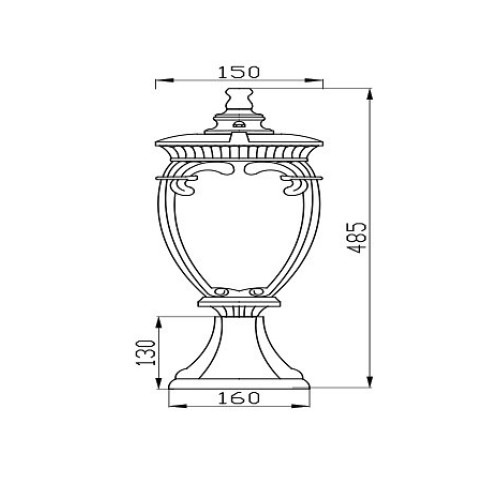 Наземный низкий светильник Maytoni Fleur O414FL-01GB