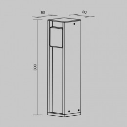 Блок розеток наземный Maytoni Socket O459FL-GF01SC