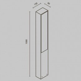 Наземный низкий светильник Maytoni Blitz O470FL-L20GF3K