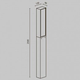 Наземный высокий светильник Maytoni Blitz O470FL-L40GF3K
