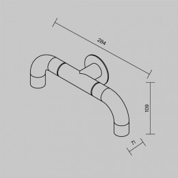 Светильник на штанге Maytoni Sleek O477WL-L4GF3K