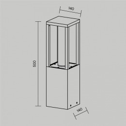 Наземный низкий светильник Maytoni Expo O480FL-L12B3K