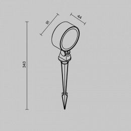 Наземный низкий светильник Maytoni Core O495FL-L18B3K