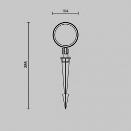 Наземный низкий светильник Maytoni Core O495FL-L25B3K