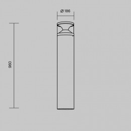 Наземный высокий светильник Maytoni Pyro O496FL-L21B3K2