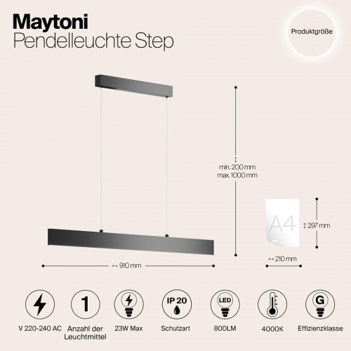 Подвесной светильник Maytoni Step P010PL-L23W4K