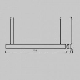 Подвесной светильник Maytoni BASIS P051PL-36W2.7-6K-W