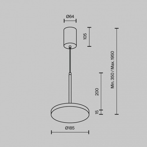 Подвесной светильник Maytoni Plato P076PL-L12W4K-BS