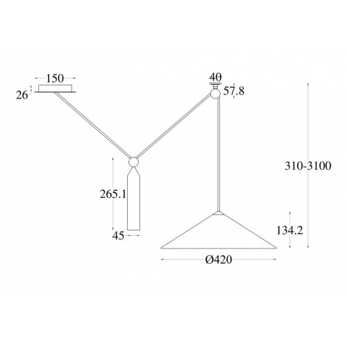 Подвесной светильник Maytoni Peso P080PL-01B