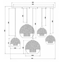 Подвесной светильник Maytoni Fermi P140-PL-170-5-N