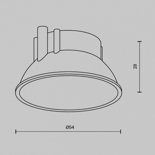 Рамка встраиваемая для светильника Maytoni  Ring8-10W-RD-B