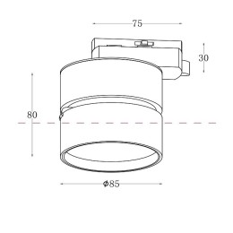 Накладной светильник Maytoni ONDA TR007-1-12W4K-B