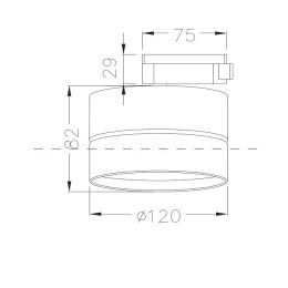 Накладной светильник Maytoni ONDA TR007-1-18W3K-B
