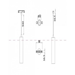 Подвесной светильник Maytoni Focus LED TR016-2-12W3K-B