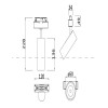 Светильник на штанге Maytoni Focus LED TR019-2-10W4K-W