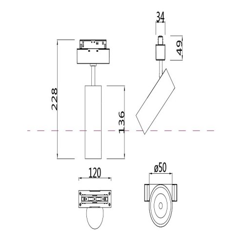 Светильник на штанге Maytoni Focus LED TR019-2-10W4K-W