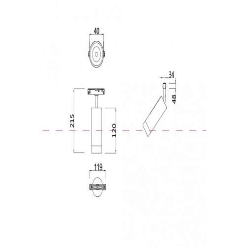 Светильник на штанге Maytoni Focus LED TR019-2-7W4K-B