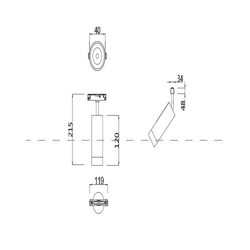 Светильник на штанге Maytoni Focus LED TR019-2-7W4K-W