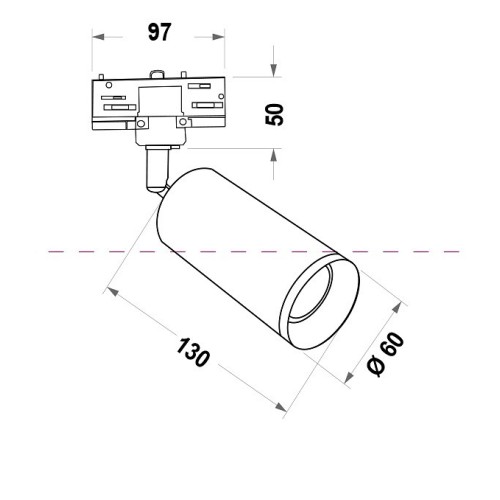 Светильник на штанге Maytoni Focus TR028-3-GU10-B