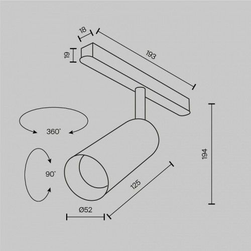 Светильник на штанге Maytoni Focus LED TR032-2-12W2.7K-M-B