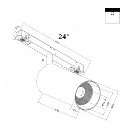 Светильник на штанге Maytoni Focus LED TR032-2-20W4K-S-B